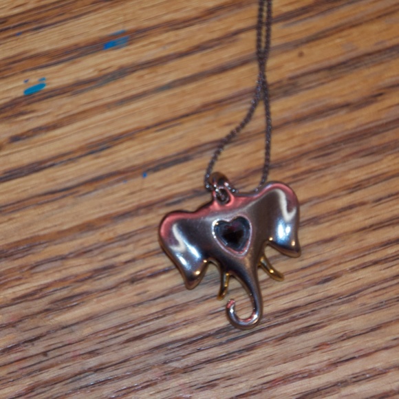 Blue Crystal Elephant Pendant Necklace - Picture 2 of 2